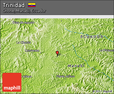 Physical 3D Map of Trinidad