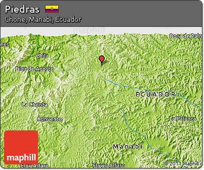 Physical 3D Map of Piedras