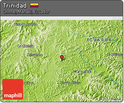 Physical 3D Map of Trinidad