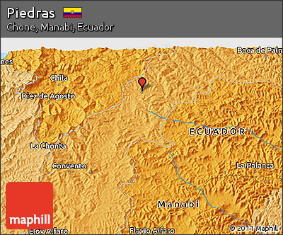 Political 3D Map of Piedras