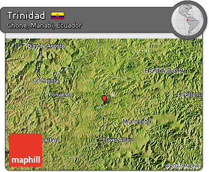 Satellite 3D Map of Trinidad