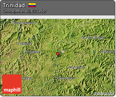 Satellite 3D Map of Trinidad