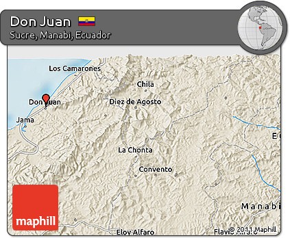 Shaded Relief 3D Map of Don Juan