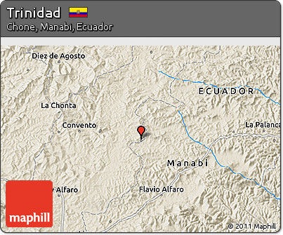 Shaded Relief 3D Map of Trinidad