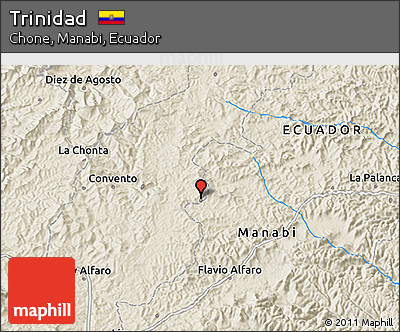 Shaded Relief 3D Map of Trinidad