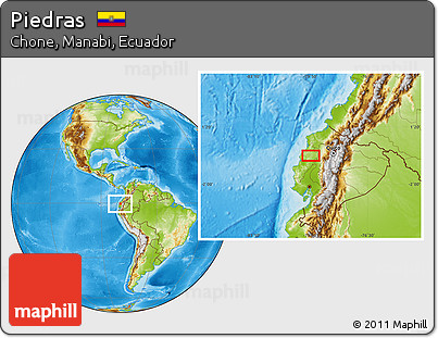 Physical Location Map of Piedras