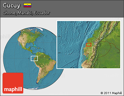 Satellite Location Map of Cucuy