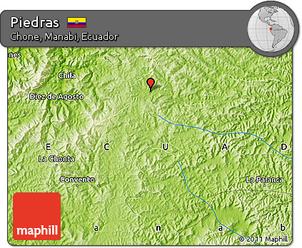 Physical Map of Piedras