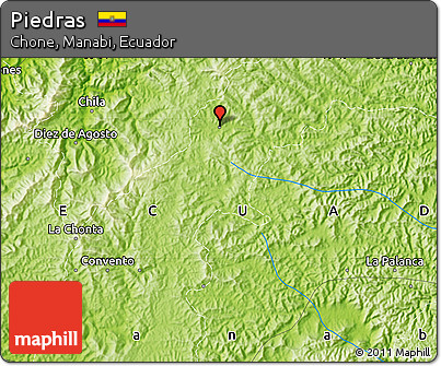 Physical Map of Piedras