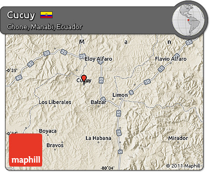 Shaded Relief Map of Cucuy