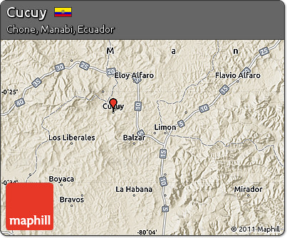 Shaded Relief Map of Cucuy