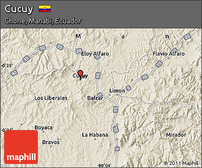 Shaded Relief Map of Cucuy