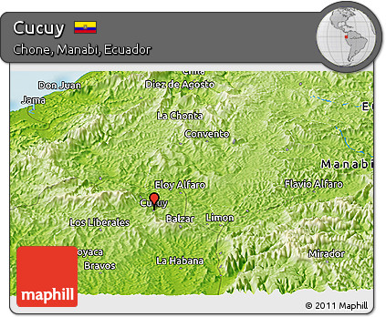 Physical Panoramic Map of Cucuy