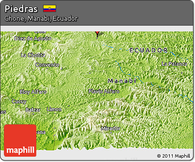Physical Panoramic Map of Piedras