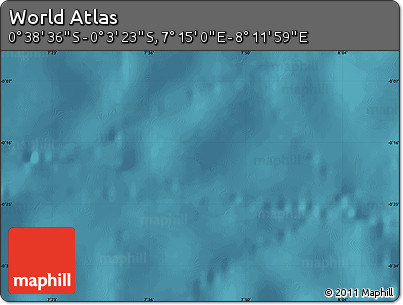 Satellite Map of the Area around 0° 21' 0" S, 7° 43' 29" E