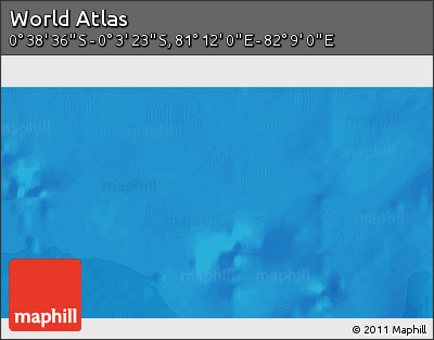 Political 3D Map of the Area around 0° 21' 0" S, 81° 40' 30" E