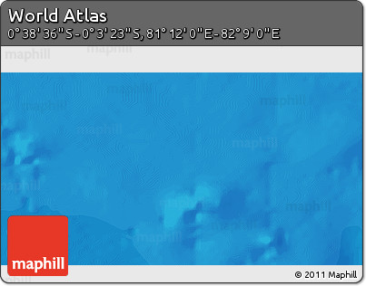 Political 3D Map of the Area around 0° 21' 0" S, 81° 40' 30" E