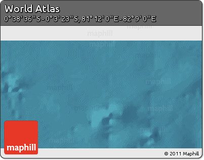 Satellite 3D Map of the Area around 0° 21' 0" S, 81° 40' 30" E