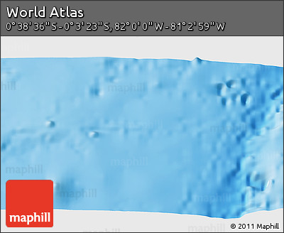Physical 3D Map of the Area around 0° 21' 0" S, 81° 31' 30" W