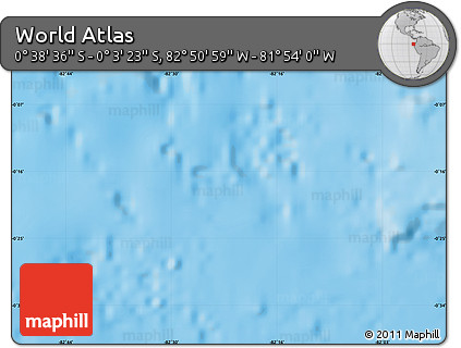 Physical Map of the Area around 0° 21' 0" S, 82° 22' 30" W