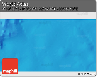 Political 3D Map of the Area around 0° 21' 0" S, 83° 22' 30" E