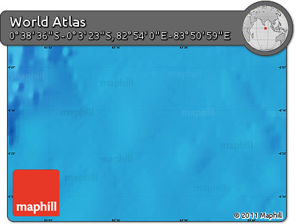 Shaded Relief Map of the Area around 0° 21' 0" S, 83° 22' 30" E