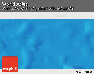 Political 3D Map of the Area around 0° 21' 0" S, 84° 13' 29" E