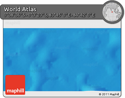 Shaded Relief 3D Map of the Area around 0° 21' 0" S, 84° 13' 29" E