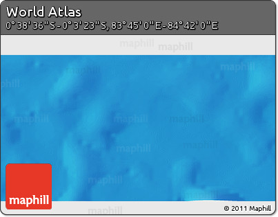 Shaded Relief 3D Map of the Area around 0° 21' 0" S, 84° 13' 29" E