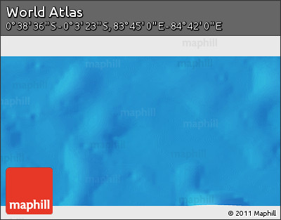 Shaded Relief 3D Map of the Area around 0° 21' 0" S, 84° 13' 29" E