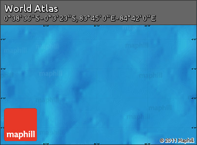 Shaded Relief Map of the Area around 0° 21' 0" S, 84° 13' 29" E