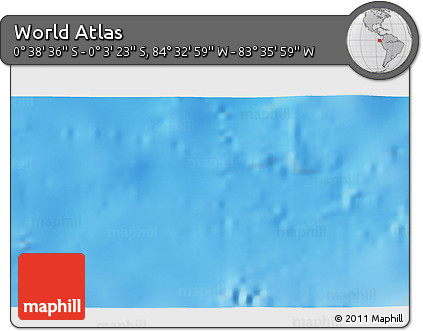 Shaded Relief 3D Map of the Area around 0° 21' 0" S, 84° 4' 29" W