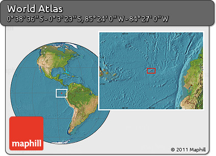 Satellite Location Map of the Area around 0° 21' 0" S, 84° 55' 30" W
