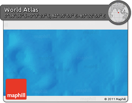 Physical 3D Map of the Area around 0° 21' 0" S, 85° 4' 29" E