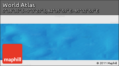 Shaded Relief Panoramic Map of the Area around 0° 21' 0" S, 85° 4' 29" E