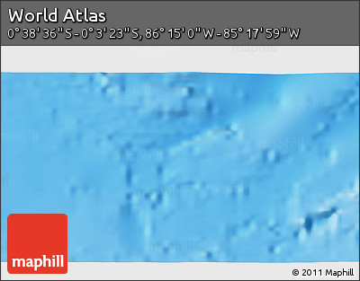 Physical 3D Map of the Area around 0° 21' 0" S, 85° 46' 30" W