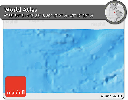 Political 3D Map of the Area around 0° 21' 0" S, 85° 46' 30" W