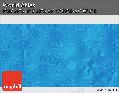 Physical 3D Map of the Area around 0° 21' 0" S, 86° 46' 30" E