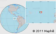 Gray Location Map of the area around 0° 21' 0" S, 86° 37' 30" W