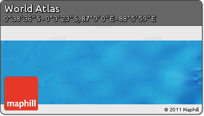 Physical Panoramic Map of the Area around 0° 21' 0" S, 87° 37' 30" E