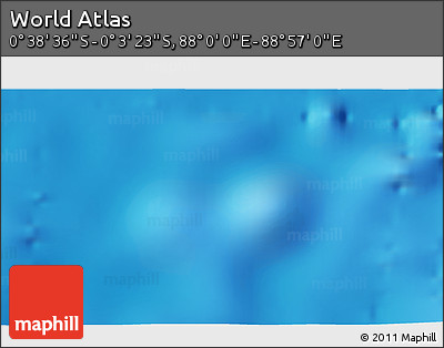 Shaded Relief 3D Map of the Area around 0° 21' 0" S, 88° 28' 29" E