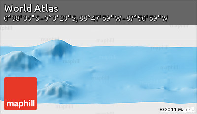 Physical Panoramic Map of the Area around 0° 21' 0" S, 88° 19' 29" W