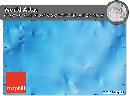 Shaded Relief Map of the Area around 0° 21' 0" S, 89° 19' 29" E