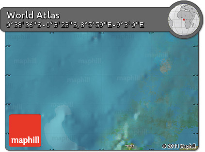 Satellite Map of the Area around 0° 21' 0" S, 8° 34' 29" E
