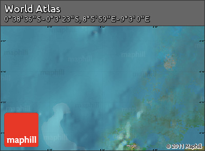 Satellite Map of the Area around 0° 21' 0" S, 8° 34' 29" E