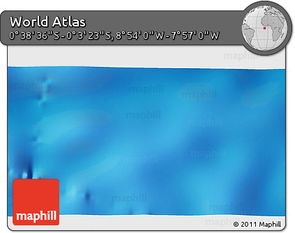 Shaded Relief 3D Map of the Area around 0° 21' 0" S, 8° 25' 30" W