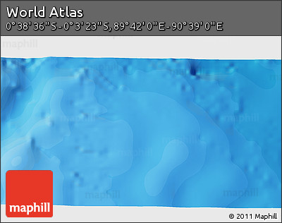Political 3D Map of the Area around 0° 21' 0" S, 90° 10' 30" E