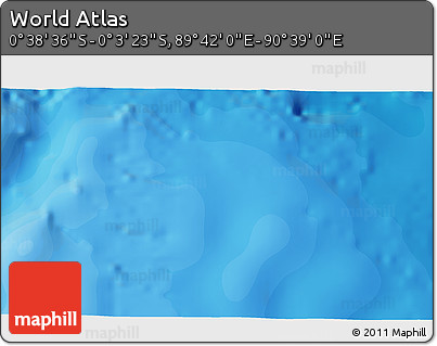Political 3D Map of the Area around 0° 21' 0" S, 90° 10' 30" E