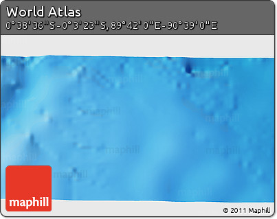 Shaded Relief 3D Map of the Area around 0° 21' 0" S, 90° 10' 30" E