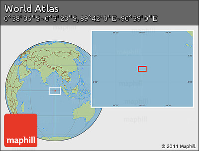 Savanna Style Location Map of the Area around 0° 21' 0" S, 90° 10' 30" E